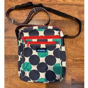Kavu Zipit Rope Crossbody Bag Polka Dot Multicolor 9x11 Travel Essential